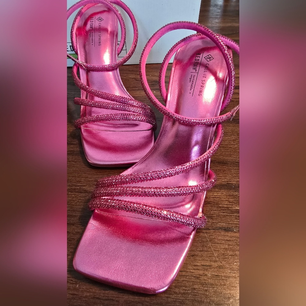 Call It Spring Pink Strappy Sandals